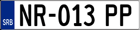 Trailer License Plate